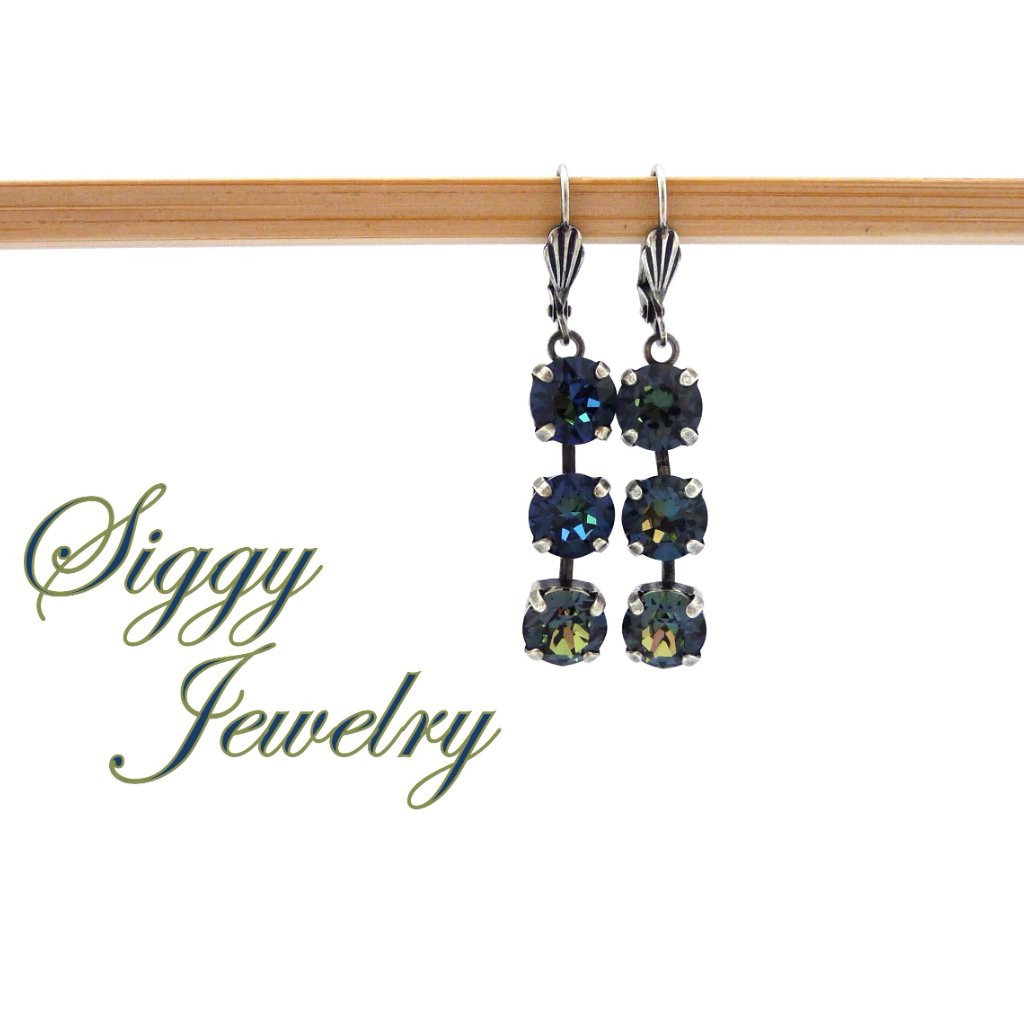 Swarovski Long Dangle Crystal Tabac Earrings 8mm 39$